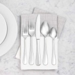 Amazon Basics Stainless Steel Dinner Forks with Round Edge, Dishwasher Safe, Pack of 12, Silver - Image 2