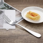 Amazon Basics Stainless Steel Dinner Forks with Round Edge, Dishwasher Safe, Pack of 12, Silver - Image 3