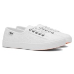 Rocket Dog Chow Chow Womens White Canvas Shoe - Size 5 UK - White - Image 4