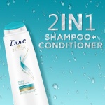Dove Nutritive Solutions Daily Moisture 2 in 1 Shampoo + Conditioner shampoo and conditioner that leaves hair silky smooth for dry, damaged hair 400 ml - Image 5
