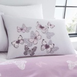 Catherine Lansfield Bedding Scatter Butterfly King Duvet Cover Set with Pillowcases Heather - Image 6