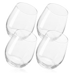 Galvog® Drinking Tumblers Set of 4 390ml | Glass Tumblers Gift Pack | Cocktails, Drinks, Juices