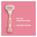 Gillette Venus ComfortGlide Women’s Razor Spa Breeze, 1 Refill Razor Cartridges, Reusable Metal Handle and Shower Holder - Image 3