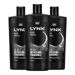 Lynx Shower Gel 12 Hours of Long Lasting Refreshing Fragrance Body Wash with Plant-Based Moisturisers for Men XXXL Size Body Cleanser for Naturally Soft Skin, 700ml (Black, Buy 3)