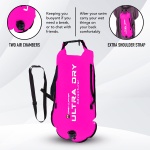 Swim Buoy Tow Float Highly Visible Swimming Float Dry Bag with Adjustable Waist Belt, Carry Strap, Waterproof Phone case for Open Water, Water Sports, Swimming 28l Pink - Image 6