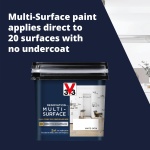 V33 Renovation Multi-Surface Paint - No Undercoat Needed - Over 20 Surfaces - Resistance To Water Stains & Impact - High Coverage - White 2 Litres - Image 5