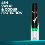 Sure Men Quantum Dry Anti-Perspirant Aerosol Men's Deodorant with MotionSense technology and citrusy, spicy & woody notes for 48 hour protection against sweat and odour 6x 200 ml - Image 4