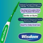 Wisdom Clean Between Pro Interdental Brushes Medium Green – 3 Packs of 30 (Total 90 Brushes) – Dentist Recommended Floss Alternative for Plaque Removal & Gum Health - Image 3