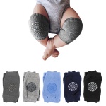 Baby Knee Pads for Crawling - 5 Pairs Anti Slip Toddler Knee Pads Unisex Baby Knee Protectors Crawling Anti-Slip Knee Protector For Toddler Baby Infant 0-24 Months - Image 3