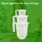 Measuring Jugs Set of 3 – 1L, 500ml & 250ml – Kitchen Measuring Jug for Cooking & Baking – Clear Measurement in Millilitres, Pints & Ounces – Stackable & Easy-Pour Design - Image 4