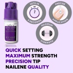 Nailene Ultra-Quick Nail Glue Clear 3g - Image 5