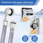 Universal Washing Machine and Dishwasher Cold Water Fill Inlet Pipe Hose - 2.5m Long Feed - Image 5