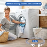 Universal Washing Machine and Dishwasher Cold Water Fill Inlet Pipe Hose - 2.5m Long Feed - Image 2