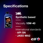 Elf Moto 4T Road 10W40 Motorcycle Oil 4 Stroke Engine Oil 1L - Image 4