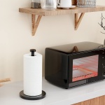 VEHHE Paper Towel Holder, Black Kitchen Roll Holder Free Standing, Stainless Steel Kitchen Towel Holders with Suction Cups Suit for Kitchen, Bathroom, Outdoor - Image 2