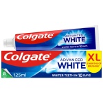 Colgate Advanced White Toothpaste 125ml - Teeth whitening Toothpaste - clinically Proven whitening - whitens in 10 Days - with Active Micro-Cleansing Crystals - New Stain Prevention - Enamel Safe