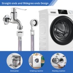 Universal Washing Machine and Dishwasher Cold Water Fill Inlet Pipe Hose - 2.5m Long Feed - Image 3