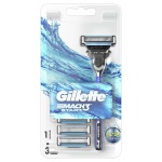 Gillette Mach3 Start Razor + 2 Sheets with Aqua-Grip Handle for Full Control Even Wet