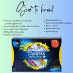 Tampons Multipack Bundle with 2X Tampax Compak Pearl Regular Tampons Applicator 24 Count - 48 Total Count - Comfort, Protection and Discretion - Image 4
