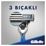 Gillette Mach3 Start Razor + 2 Sheets with Aqua-Grip Handle for Full Control Even Wet - Image 8