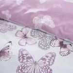 Catherine Lansfield Bedding Scatter Butterfly King Duvet Cover Set with Pillowcases Heather - Image 5