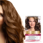 L'Oréal Excellence Créme 6 Natural Light Brown: 100% Grey Coverage, Hyaluronic Acid for Nourished & 2x Shinier Hair. - Image 3