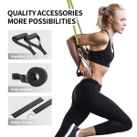 PROIRON Anti-Break Resistance Bands Set, Exercise Bands for Men Women with 5 Fitness Tubes, 2 Foam Handles, 2 Ankle Strap, Door Anchor for Strength Workouts, Yoga, Stretch, Physio Home Gym Equipment - Image 3