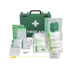 Safety First Aid Group Workplace First Aid Kit (Medium 11-20 Persons) Economy HSE-Compliant with Inspection Tags, Accident Book, Wall Bracket, Extra Plasters