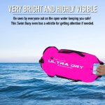 Swim Buoy Tow Float Highly Visible Swimming Float Dry Bag with Adjustable Waist Belt, Carry Strap, Waterproof Phone case for Open Water, Water Sports, Swimming 28l Pink - Image 8