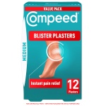 Compeed Blister Plasters Medium Size 12 Pack - Hydrocolloid Foot Treatment - Heal Fast